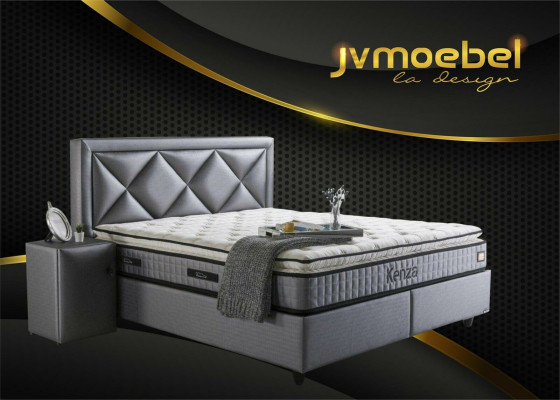 Luxe bed 3-delige set nachtkastje meubels luxe slaapkamer matras bedframe nieuw