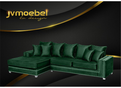 Hoekbank L-vorm Textiel Luxe Design Woonlandschap Gestoffeerde Bank Banken Meubels