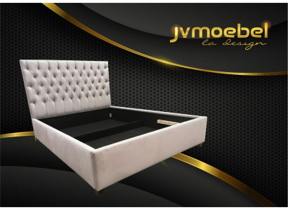 Chesterfield bed gestoffeerd design luxe dubbele hotelbedden goud luxe hotel nieuw