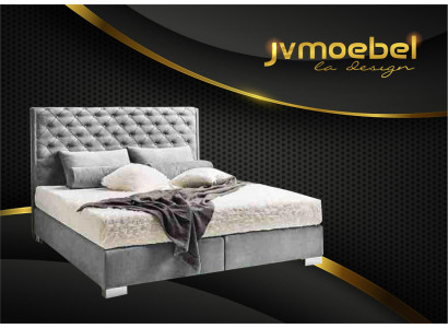 Chesterfield boxspring bed textiel slaapkamer meubilair moderne bedden stof nieuw