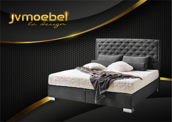 Chesterfield boxspring bed textiel slaapkamer meubilair moderne bedden stof nieuw
