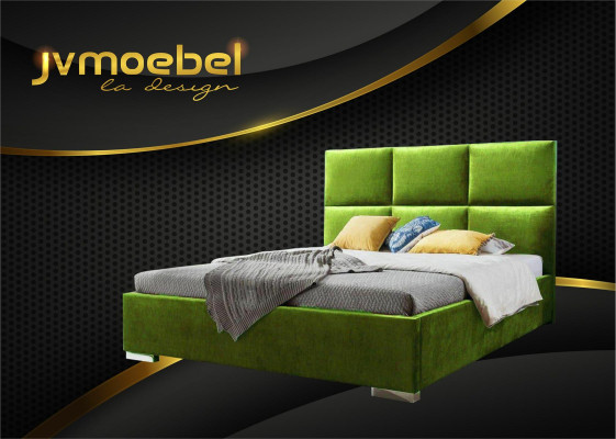 Moderne slaapkamer bedden textiel bed stof Chesterfield 180x200 tweepersoonsbed