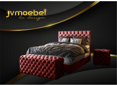 Luxe bed boxspring bed slaapkamer bedden design meubels fluwelen matras compleet.