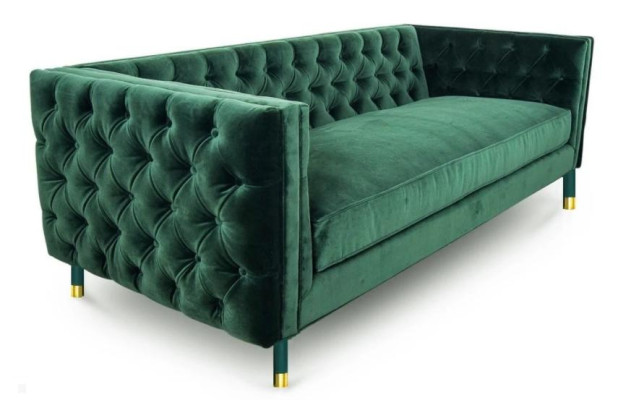 Chesterfield bank woonkamer stoffen bank bank bekleding sofa set 3-zitsbank nieuw