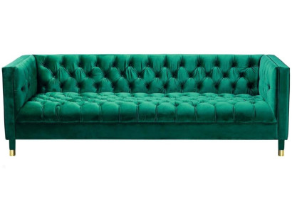 Groene driezits stoffen Chesterfield-design banken gestoffeerde bank woonkamer 230cm