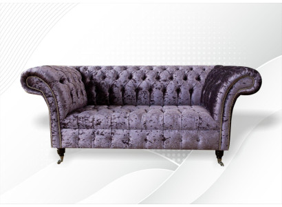 Chesterfield bank bank tweezitter stof bankstellen banken 2-zits bekleding fluweel