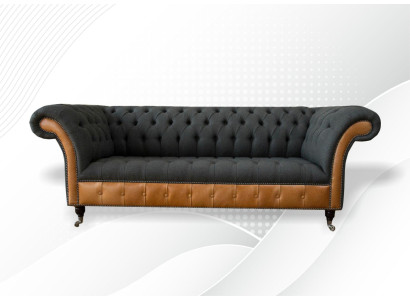 Stofbank Woonlandschap 3-zits designbank Banken Banken Grijze Chesterfield