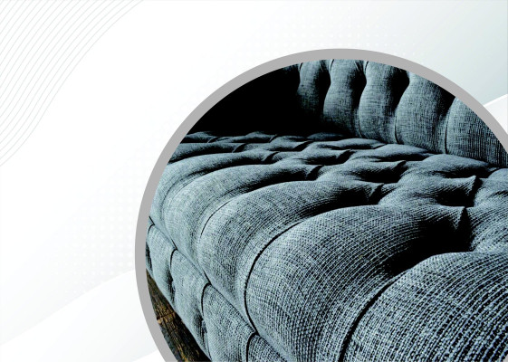 Stof Bank Bankstel Bekleding Set 3-Zits Banken Bankstellen Chesterfield Grijs Fluweel