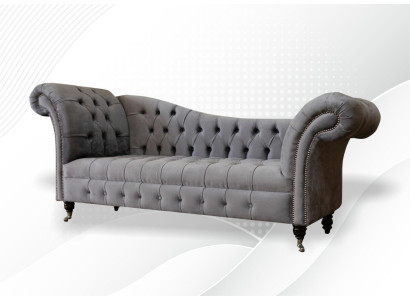 Loungebank Woonkamer Stoffen Bank Chaise longue Chesterfield Zitkussen Nieuw