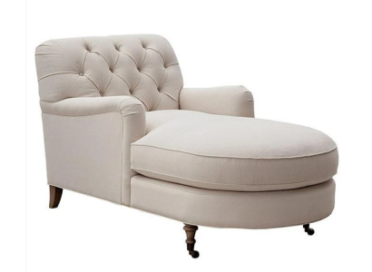 Beige Chaiselongue Chesterfield meubilair ligstoel woonkamer modern