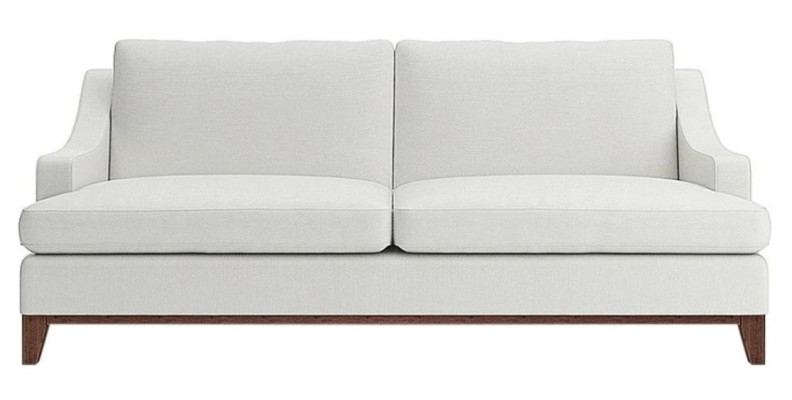 Beige bank met knopen Amerikaanse stijl bank gestoffeerde zitbank luxe nieuw