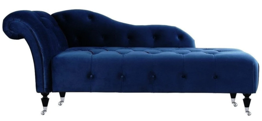 Elegante ligstoel Chesterfield ligstoelen met knopen fluweelse ligstoel chaise longue