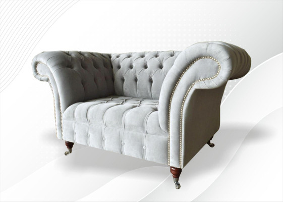 Chesterfield fauteuil bank gestoffeerde bank stof banken 1,5-zits 1-zits