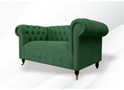 Chesterfield 2-zits designbank bank gestoffeerde banken banken stof textiel
