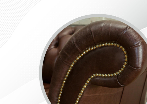 Chesterfield fluwelen designbank 2-zits bank textiel leder bruin nieuw