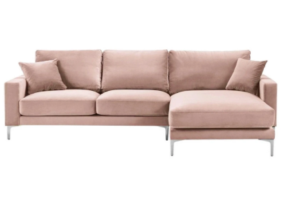 Roze hoekbank stof woonkamer design banken gestoffeerde bank banken hoekbank nieuw