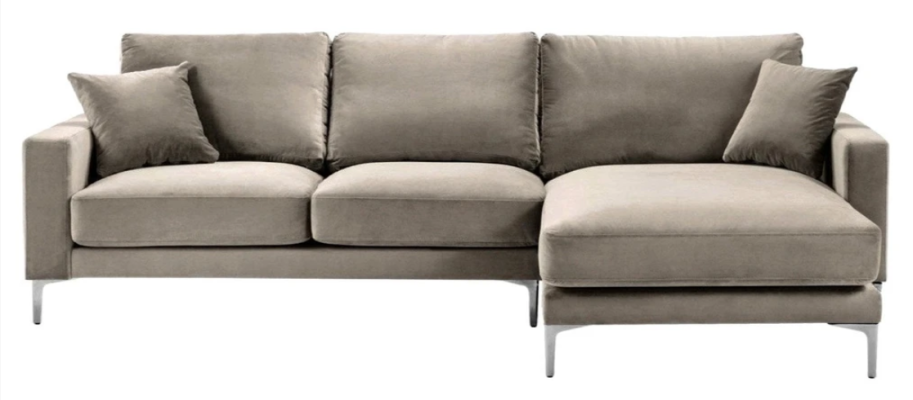 Beige hoekbank stof woonkamer design bankstellen gestoffeerde bank bankstellen hoekbank nieuw