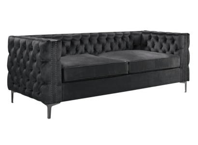 zwarte Chesterfield bank luxe fluwelen stoffen banken bankstel banken gestoffeerd nieuw