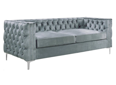 turkooizen chesterfield bank luxe fluwelen stoffen bankstellen bankstel set knopen bekleding nieuw