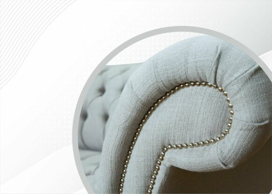 Chesterfield 2-zits woonkamer bank bank gestoffeerd textiel stof set nieuw.