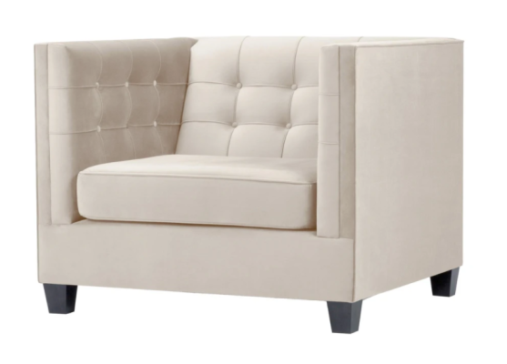 Fauteuil Modern Chesterfield Textiel Stof Wit Creatief Loft Meubilair Nieuw Woonkamer