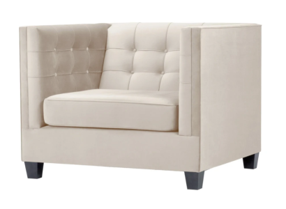 Fauteuil Modern Chesterfield Textiel Stof Wit Creatief Loft Meubilair Nieuw Woonkamer