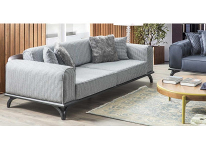 Driepersoons bank sofa 227cm bank banken bekleding meubels textiel stof