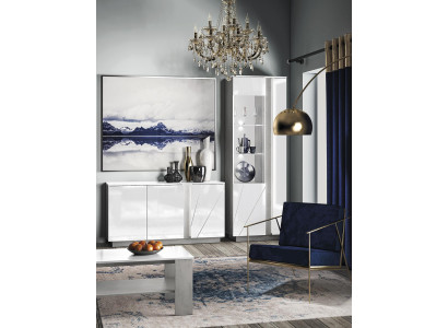 Woonkamerset Ontwerp Dressoir Salontafel Ladekast Vitrine 3-dlg. Woonkamerset Ontwerp Dressoir Salontafel Ladekast Vitrine 3-dlg.
