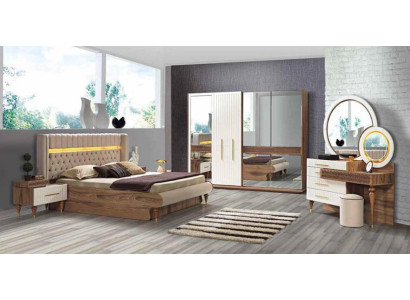 Stijlvolle moderne slaapkamer meubelset in luxe Europees design.