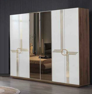 Compleet slaapkamer luxe meubelen bed kast ladekast nachtkastje hout 5-delig.