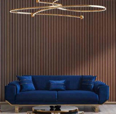 Stoffen designer meubels Driezitsbank 3-zitsbank Luxe textiel