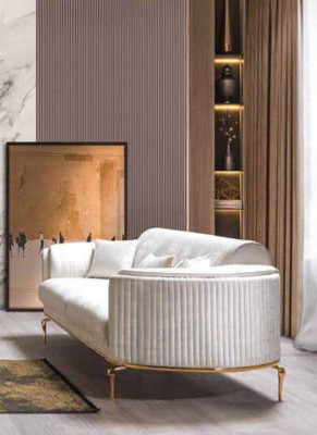 Luxe driezitsbank bank moderne banken textiel stof 234 cm xxl