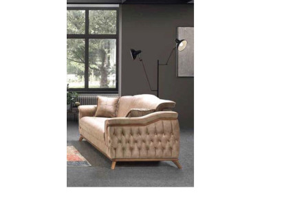 Sofa 3-zits bank Houten meubels Driepersoons banken Bankstellen Chesterfield