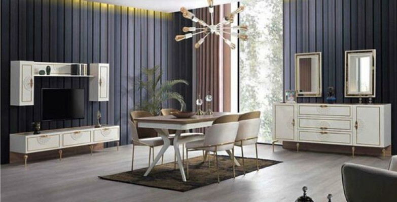 Console-tafel Spiegel dressoir xxl Console dressoir Sideboards 3-delig