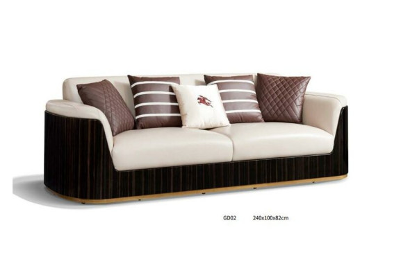 Bankstel 3-zits Beige Modern Ontwerp Bankstellen Lederen Bankstellen Nieuw Creatief