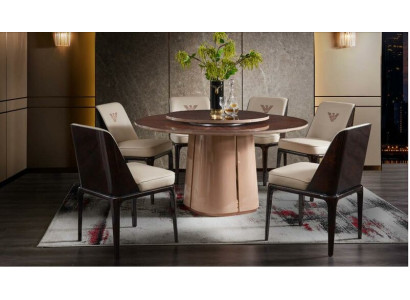 Leder Luxe Beige Groep Eetkamerstoel Modern Design Meubels Hout 6 Stoelen