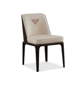Leder Luxe Beige Groep Eetkamerstoel Modern Design Meubels Hout 6 Stoelen