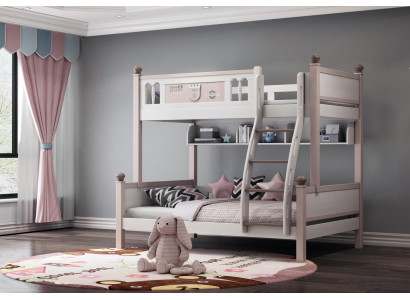 Stapelbed hoogglans natuur hoogslaper kinderbed etage bedden bed