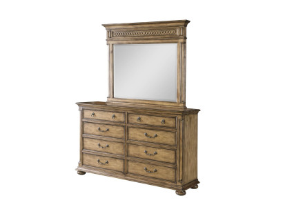 Spiegel Ladekast Kast Laden Dressoir Slaapkamer Set Hout Moderne Stijl 2-delig