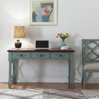 Bureau houten tafel computertafel massief hout kantoortafel tafel kantoormeubelen