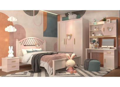 Kinderkamer jeugdkamer slaapkamer meubel compleet set nachtkastje nieuw 4-delig