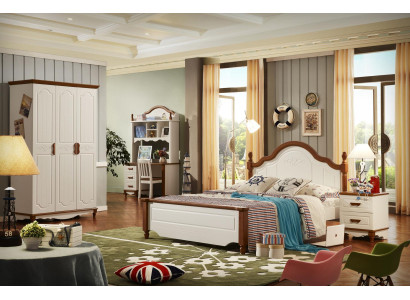 Compleet set bed nachtkastje kledingkast designer slaapkamer meubels Nieuw 5-delig