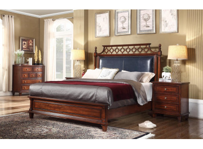 Bed 2x Nightstand 3 pcs. Bedroom Set Design Luxury Beds Classic Upholstery