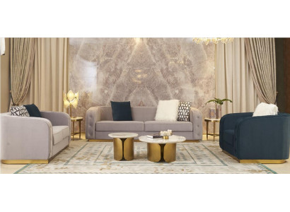 Sofaset 3+2+1 zits Set Design Bankstellen Bekleding Stoffen Moderne Relax