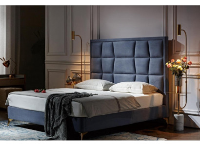 Ontwerp Bed Slaapkamer Beddengoed Textiel Hotel Luxe Gestoffeerde Zit Stof Nieuwe Meubels