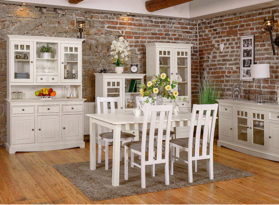 Eetkamerontwerp meubels landhuis eettafel groep tafel+4 stoelen 5-delige set garnituur