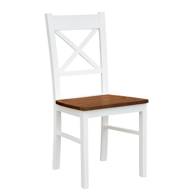 Landhuis fauteuil stoel 1x eetkamer echt hout lounge zit gestoffeerde stoel hout nieuw