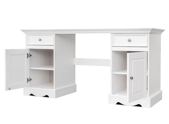 Secretaris Set Koloniaal Stijl Bureau Kast Plank Tafel Houten Tafels Nieuw 3-delig