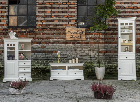 Woonkamerset Vitrine Boekenkast Dressoir Woonkamer wandkasten Commodes Design 3-delig. Nieuw