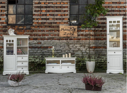 Woonkamerset Vitrine Boekenkast Dressoir Woonkamer wandkasten Commodes Design 3-delig. Nieuw